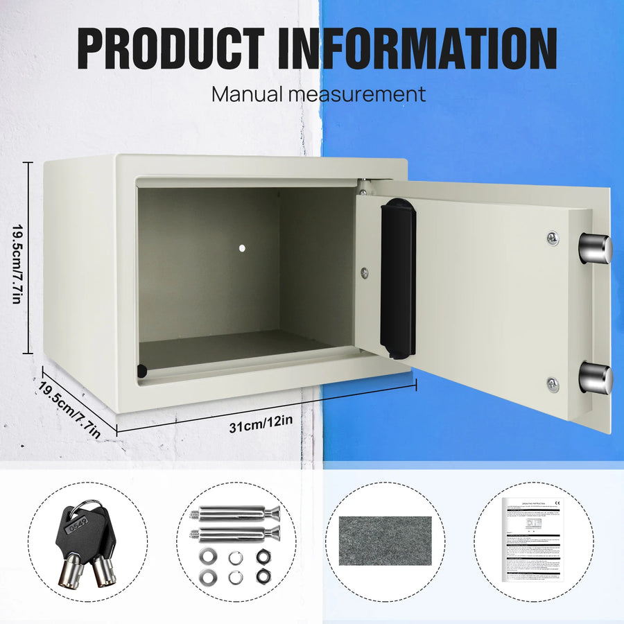 Petit coffre-fort électronique DayPlus 8,5 L – Blanc