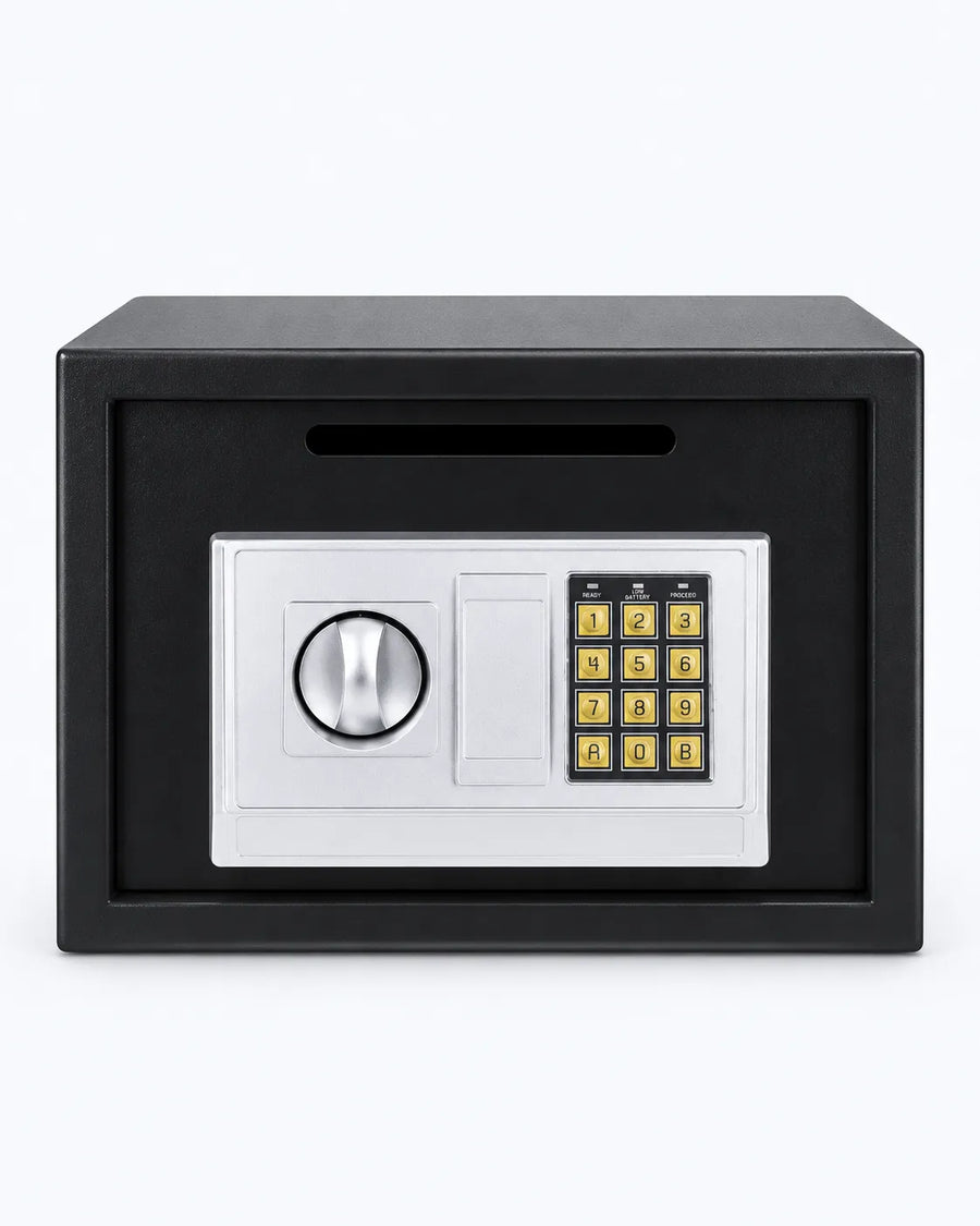 Coffre-fort à code BRIEFNESS 16 L – Noir – Fente à monnaie