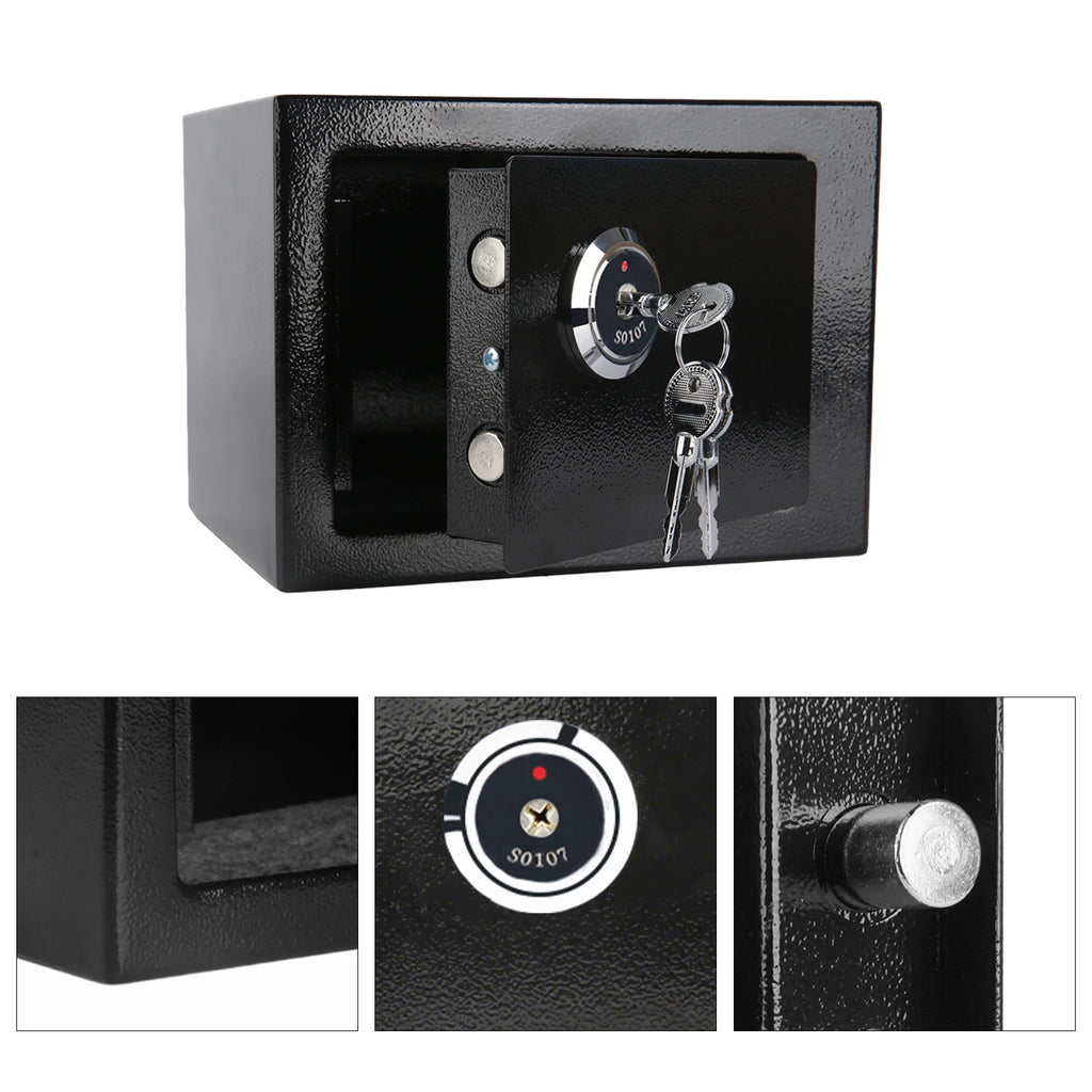 Petit coffre-fort à clé Warmom 22,8 cm – Noir – PFE