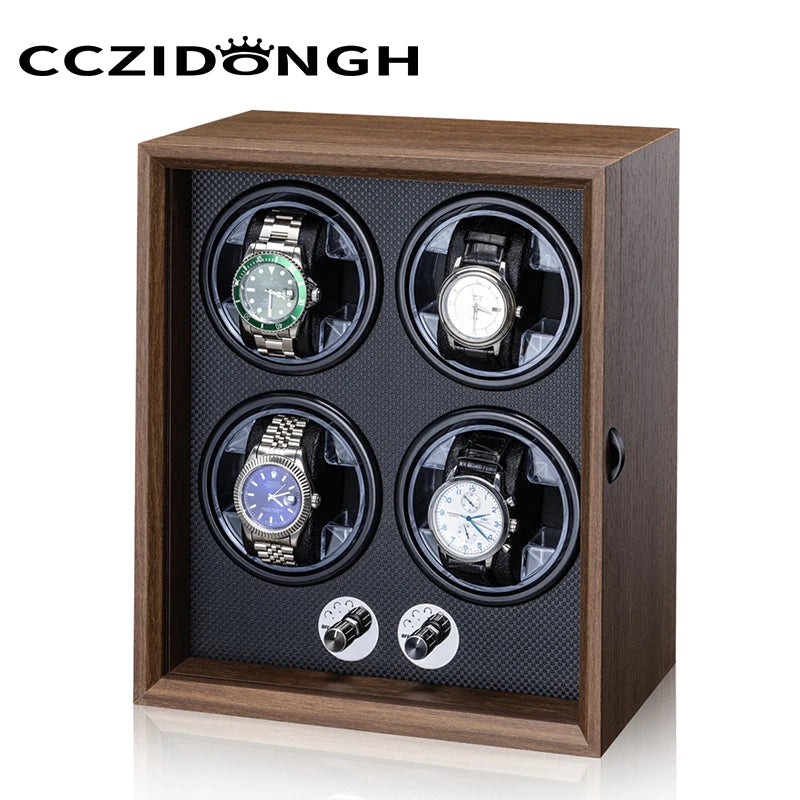 Remontoir en bois pour 2 montres automatiques