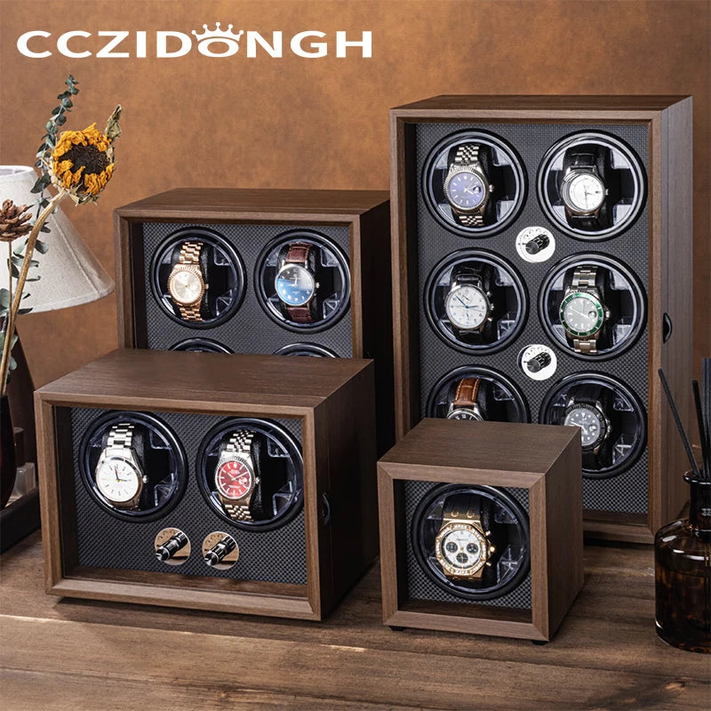 Remontoir en bois pour 2 montres automatiques