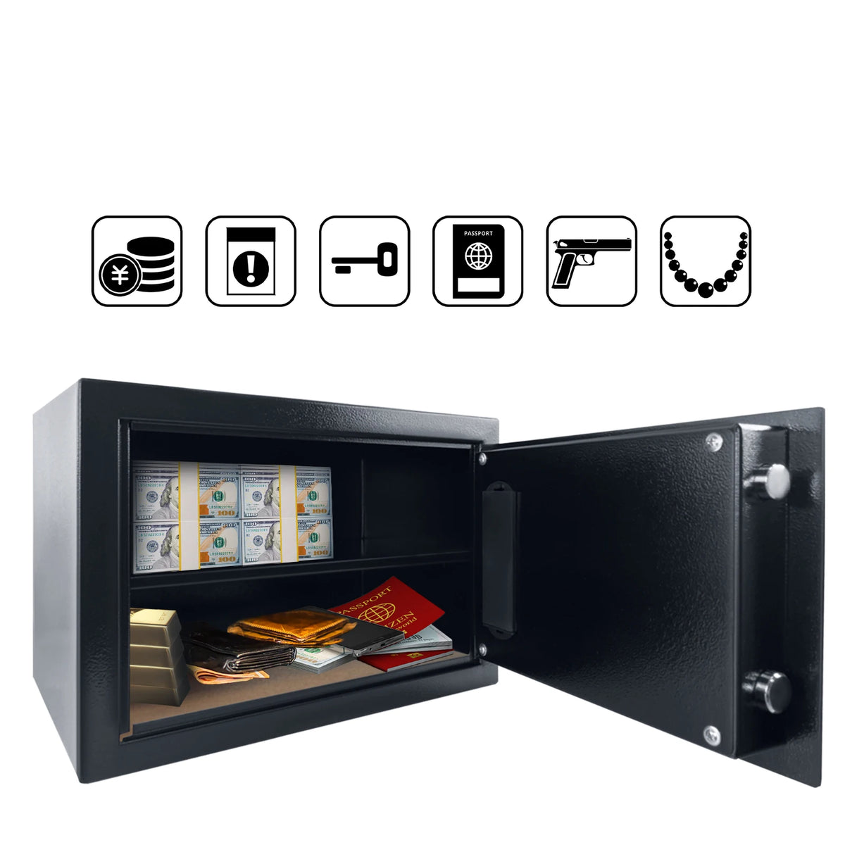 Coffre-fort électronique à code 34 L – Étagère amovible