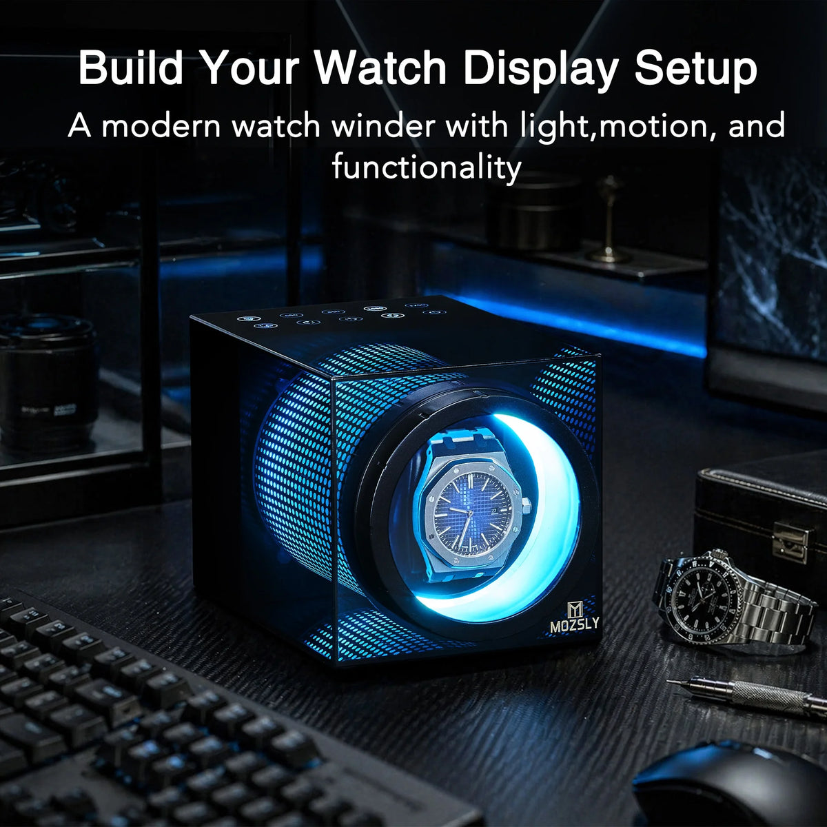 Remontoir de montre automatique MOZSLY – Éclairage LED