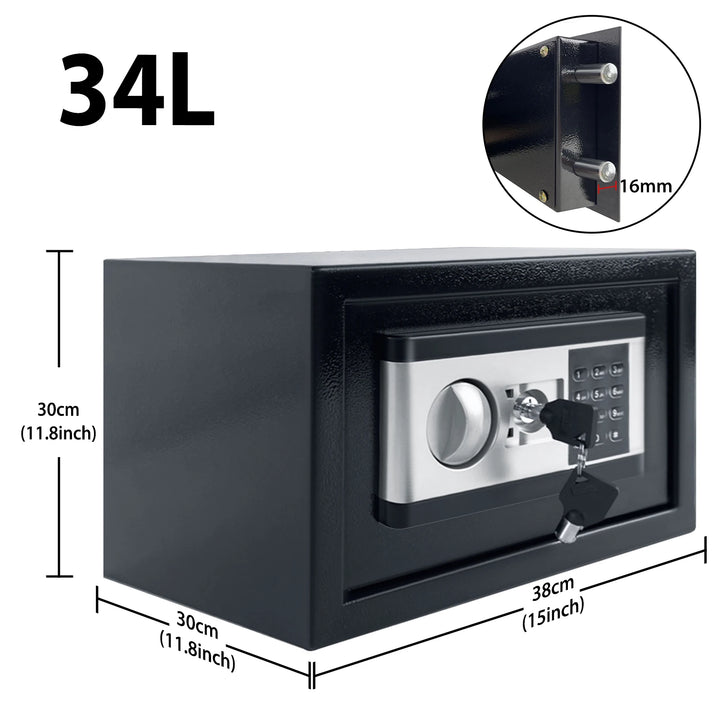 Coffre-fort électronique à code 34 L – Étagère amovible