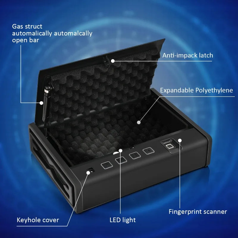 Coffre-fort plat biométrique pour pistolet – GS-2101