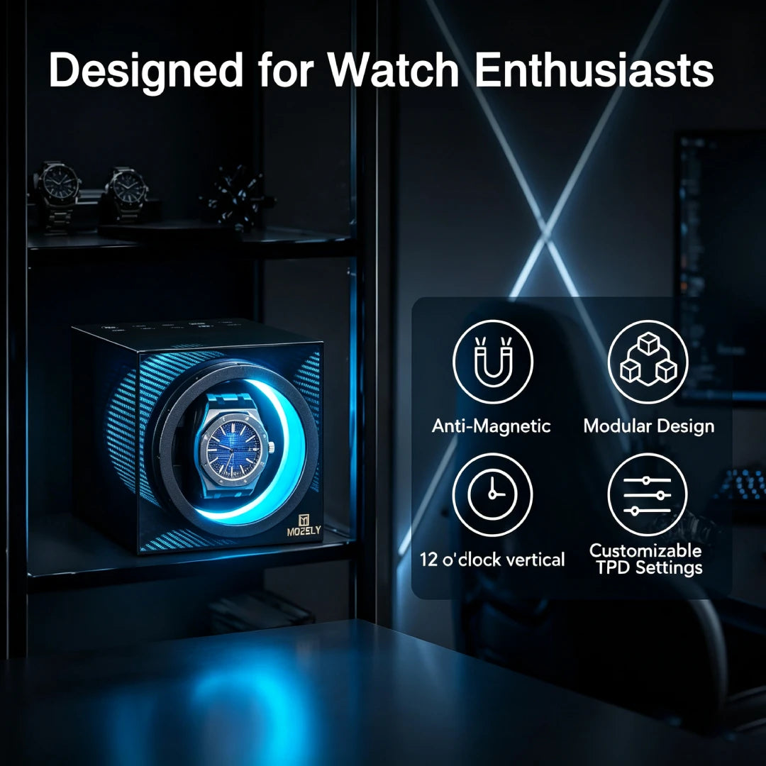 Remontoir de montre automatique MOZSLY – Éclairage LED