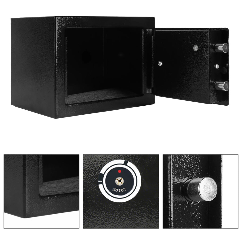 Petit coffre-fort à clé Warmom 22,8 cm – Noir – PFE