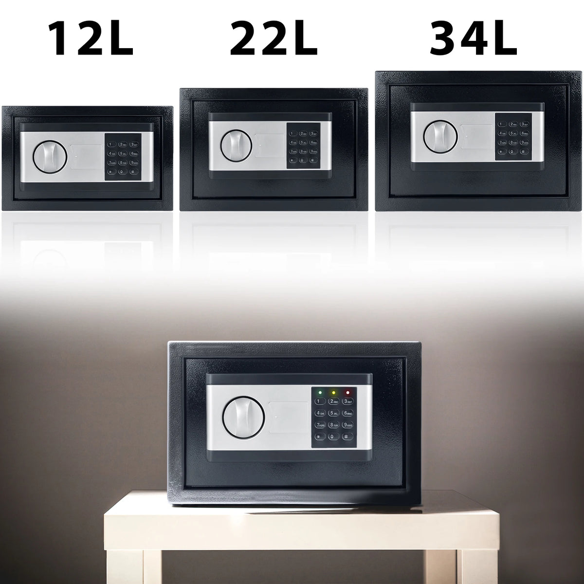 Coffre-fort électronique à code 34 L – Étagère amovible