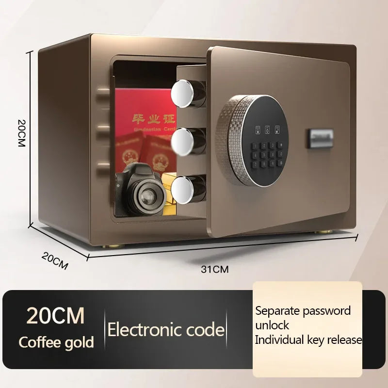 Petit coffre-fort connecté WiFi 20 cm – Noir