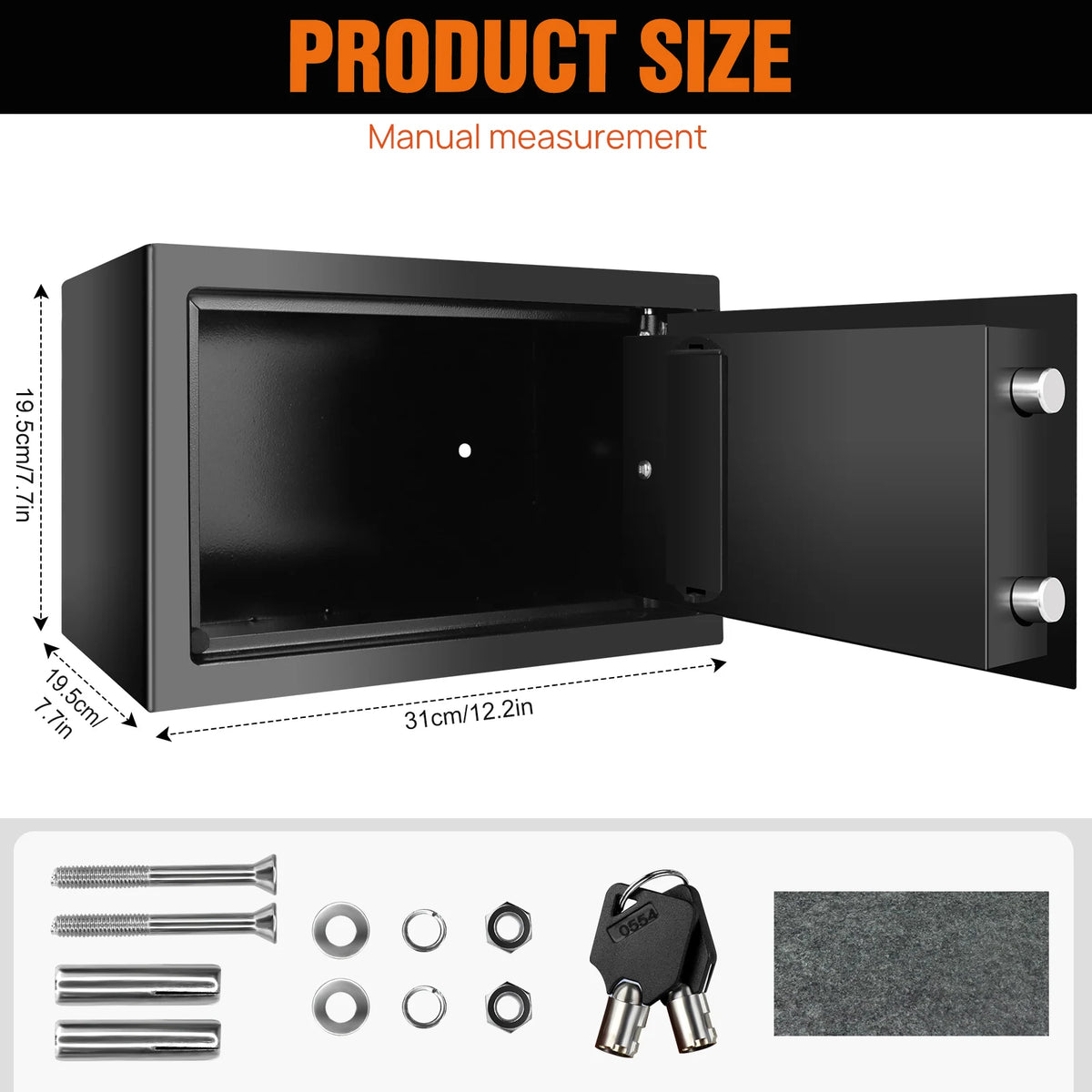Petit coffre-fort électronique DayPlus 8,5 L – Noir
