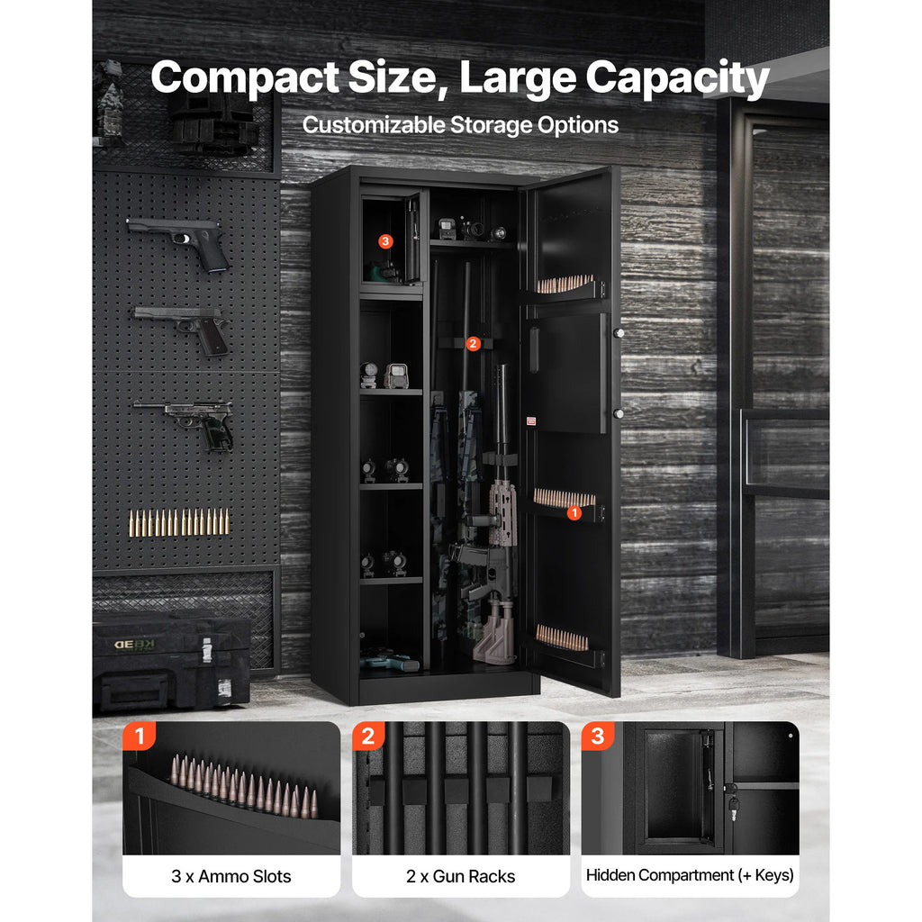 Armoire à fusils à code SucceBuy – 39,9 × 45 × 140 cm