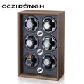 Remontoir en bois pour 6 montres automatiques