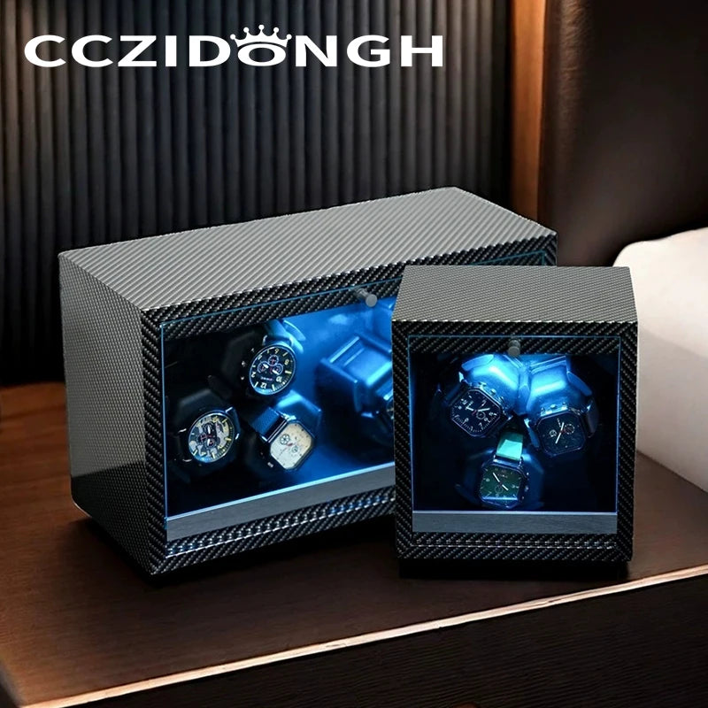 Remontoir pour 6 montres automatiques – Couvercle vitré et LED