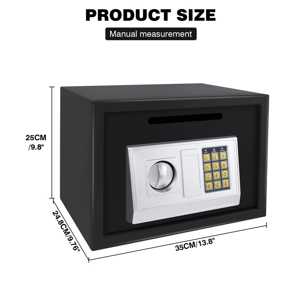 Coffre-fort à code BRIEFNESS 16 L – Noir – Fente à monnaie