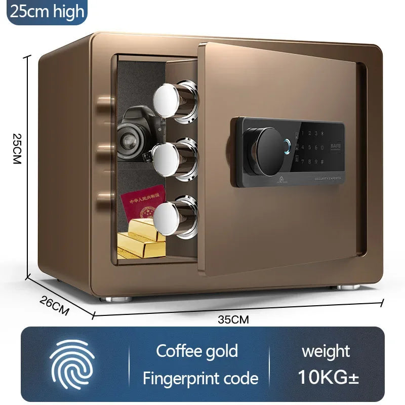 Petit coffre-fort connecté WiFi 20 cm – Noir
