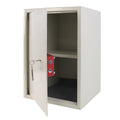Grand coffre-fort à clé 50 cm – Beige clair – 2 niveaux
