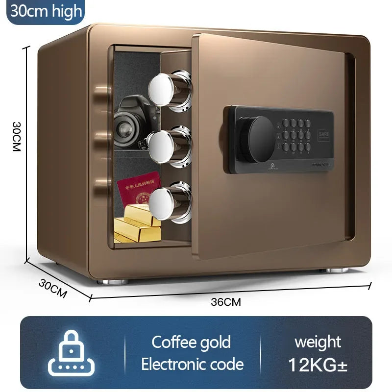 Petit coffre-fort connecté WiFi 20 cm – Noir