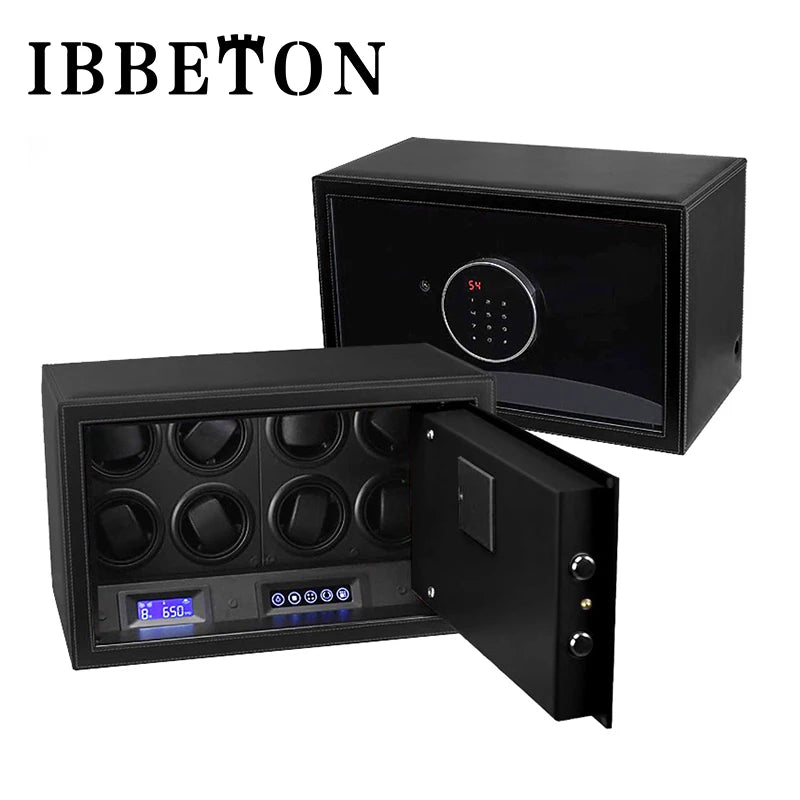 Coffre à montres IBBETON – 8 remontoirs – Noir