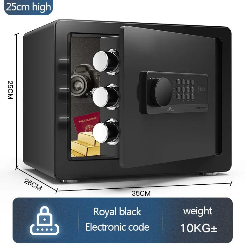 Petit coffre-fort connecté WiFi 20 cm – Noir