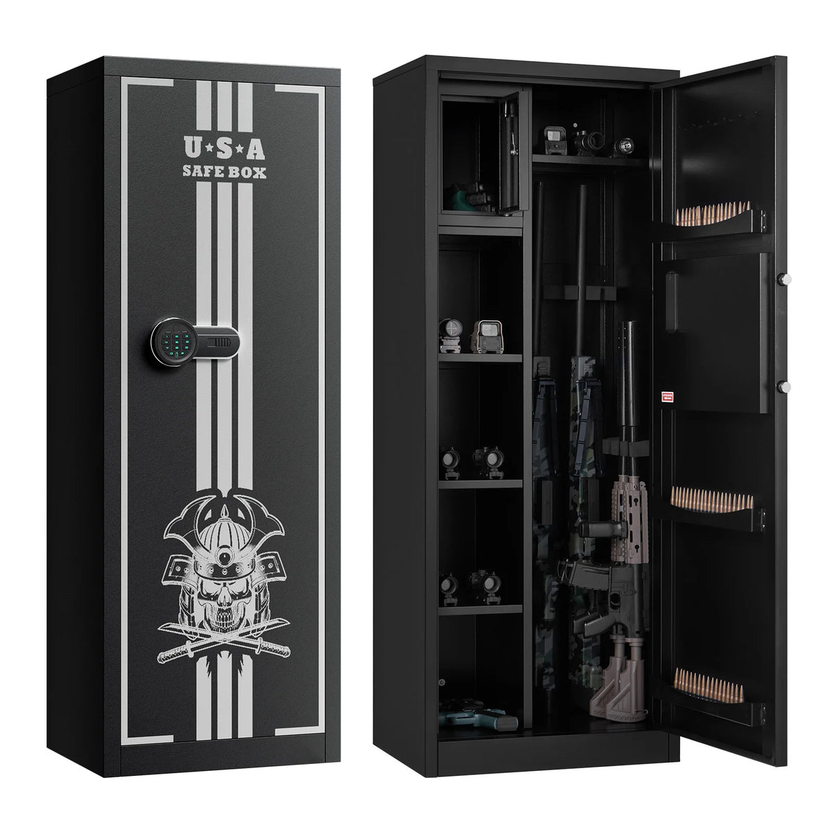 Armoire à fusils à code SucceBuy – 48 × 34,8 × 132,1 cm