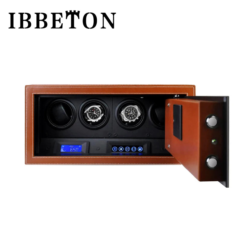 Coffre à montres IBBETON – 20 remontoirs – Marron